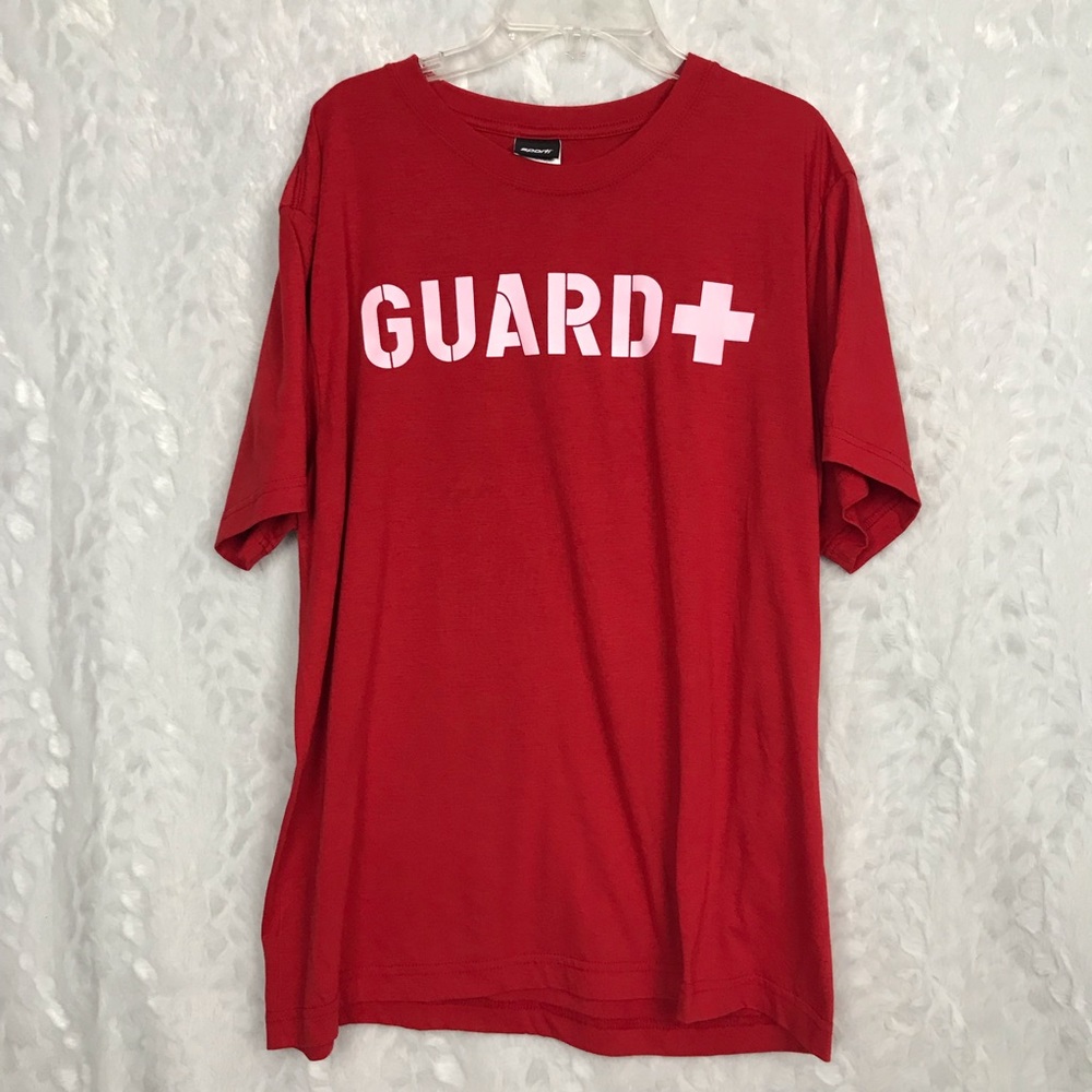 Sporti men’s red GUARD + graphic t shirt sz Large